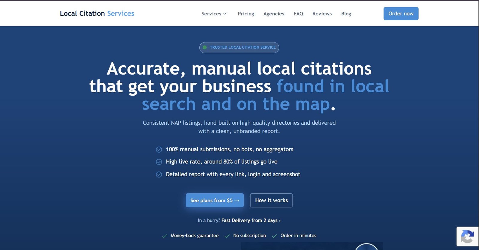 Local Citation Services — Website & Custom Order/PayPal Plugin